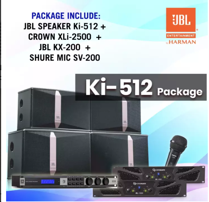 JBL HOME KARAOKE PACKAGE [JBL Ki512 + CROWN AMPLIFIER XLi2500
